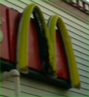 McDonald's sign melted